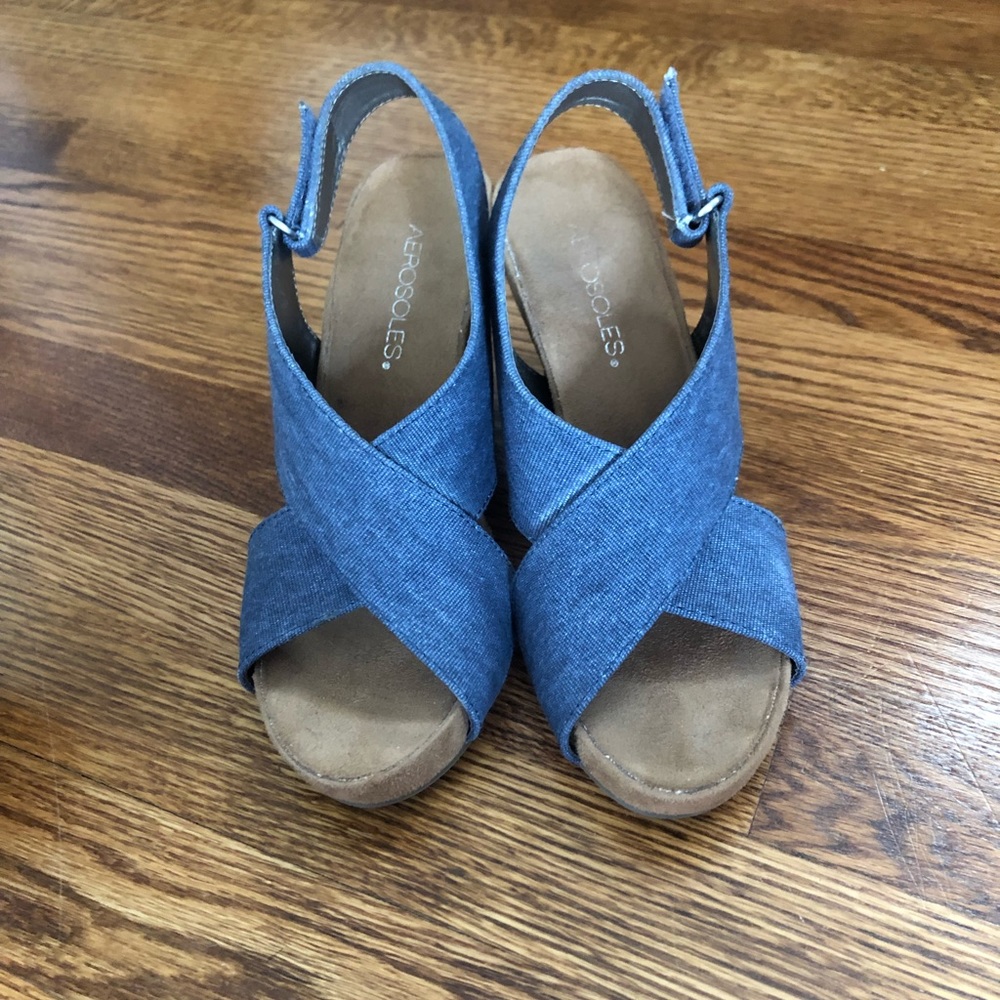 Aerosoles blue jean wedges